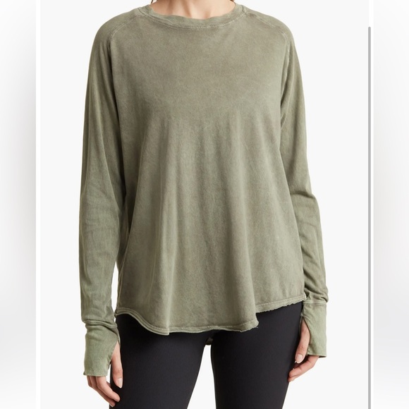 Z by Zella Vintage Wash Relaxed Long Sleeve Tee - Sz M - Picture 11 of 11